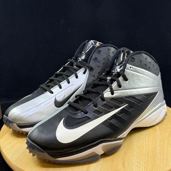 Nike Vapor Pro 3/4 Nubby Football Cleats Black/Silver 527878-010 Men’s Size 13 - Picture 7 of 10